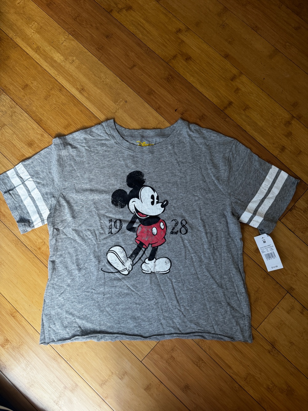 NWT Disney Mickey Mouse Grey Shirt - Classic Graphic